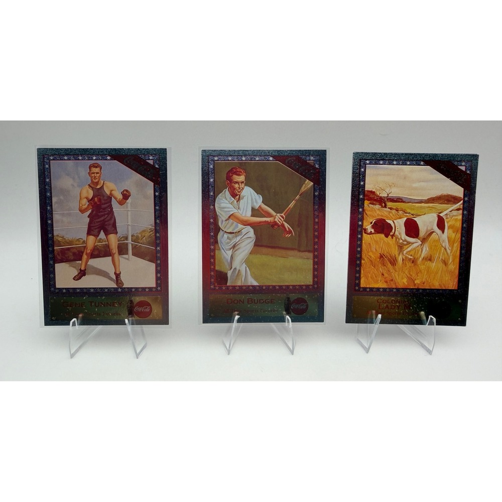 Coca-Cola Collection Series 4 All Time Sports Favorite Cards Tunney Budge 3pc
